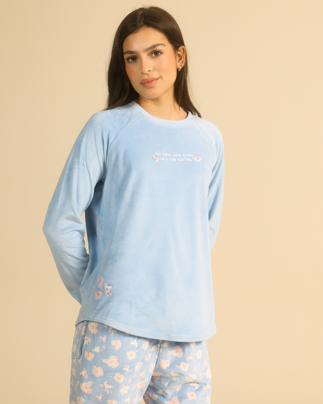 Snow Flowers Women pajama in lilac