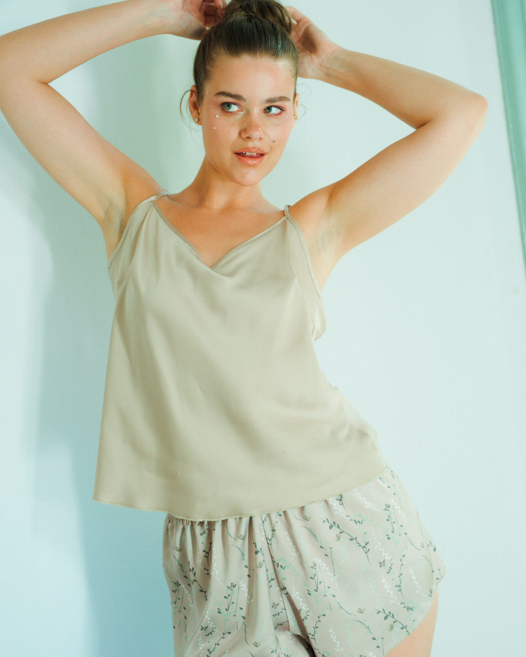 Butterfly Lingerie Satin Shorts Pajamas