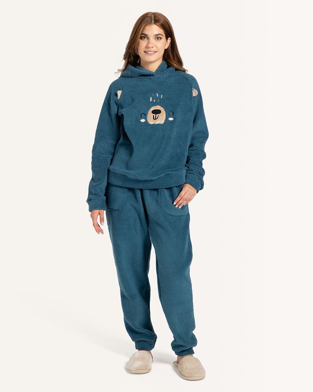 Cute Bear Women Fluffy Pajama