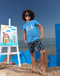 cool pineapple بيجامه اولادي اطفال نص كم وشورت