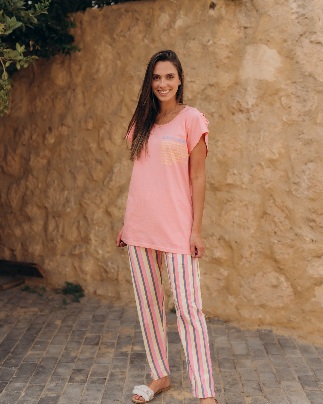 burda fashion بيجامه حريمي بنطلون