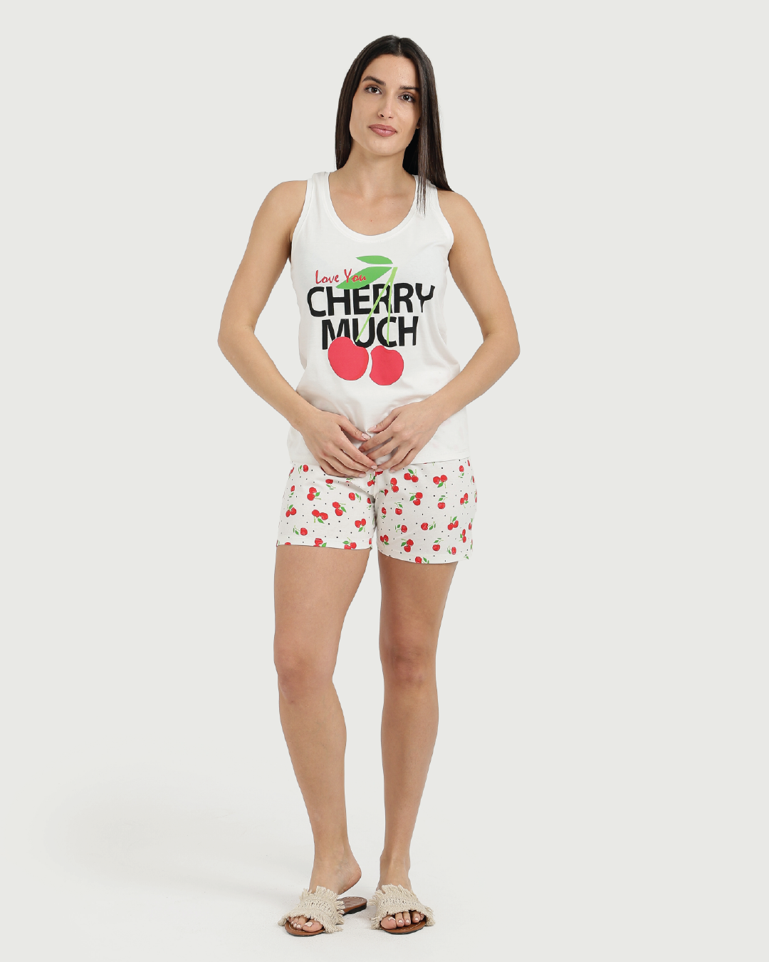 بيجاما  حريمي كت و شورت  Cherry