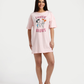 Women's Fun Nightshirt with Flintstones Print