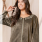 Women's nightgown with a long zipper on the neck