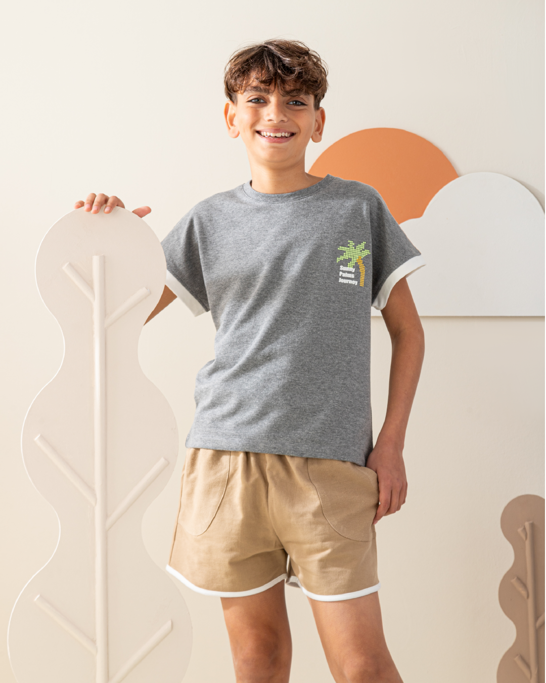 بيجاما شورت  سمر ميلتون طباعه نخل على التوب