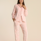 Women button up pajama in rose forest