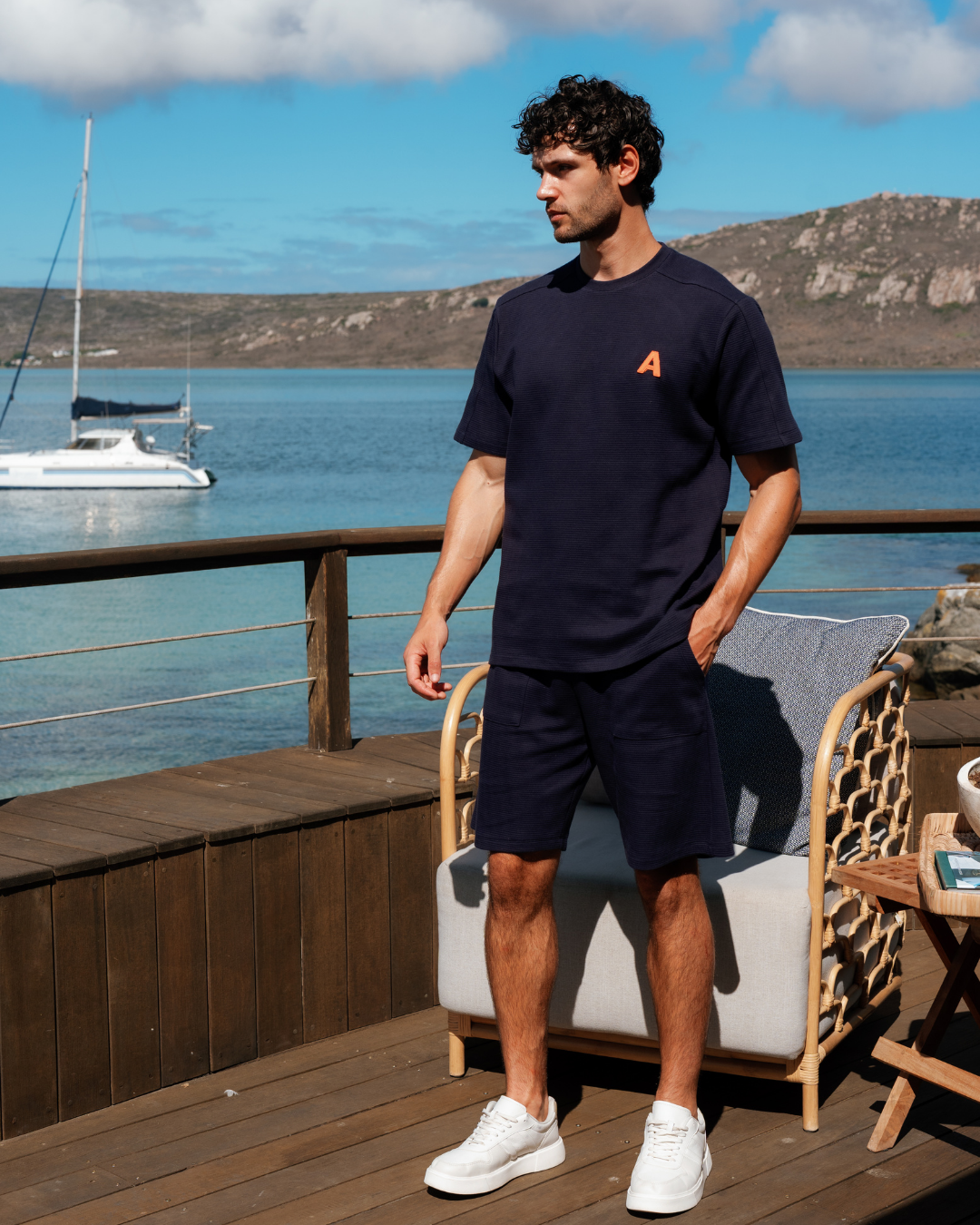 Men's Waffle Pajamas in Dark Colors