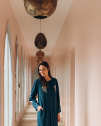 قميص حريمي سنجل قطن مطرز بسوسته مسحوره بكم