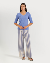 Women's pajamas with rayon pants