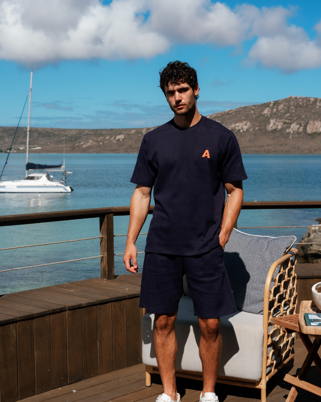 Men's Waffle Pajamas in Dark Colors