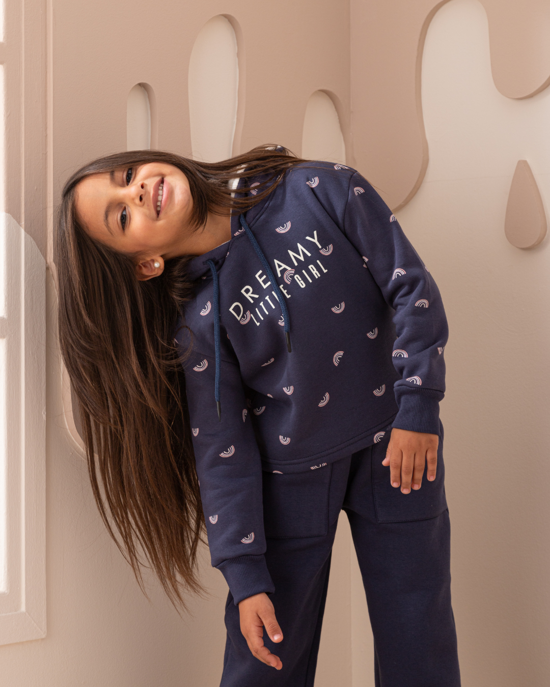 Dreamy Rainbows girls long sleeve pajamas