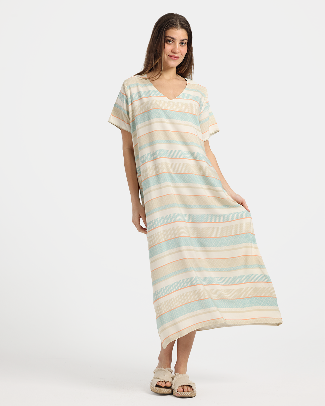 قميص فسكوز قصير مشجر 167