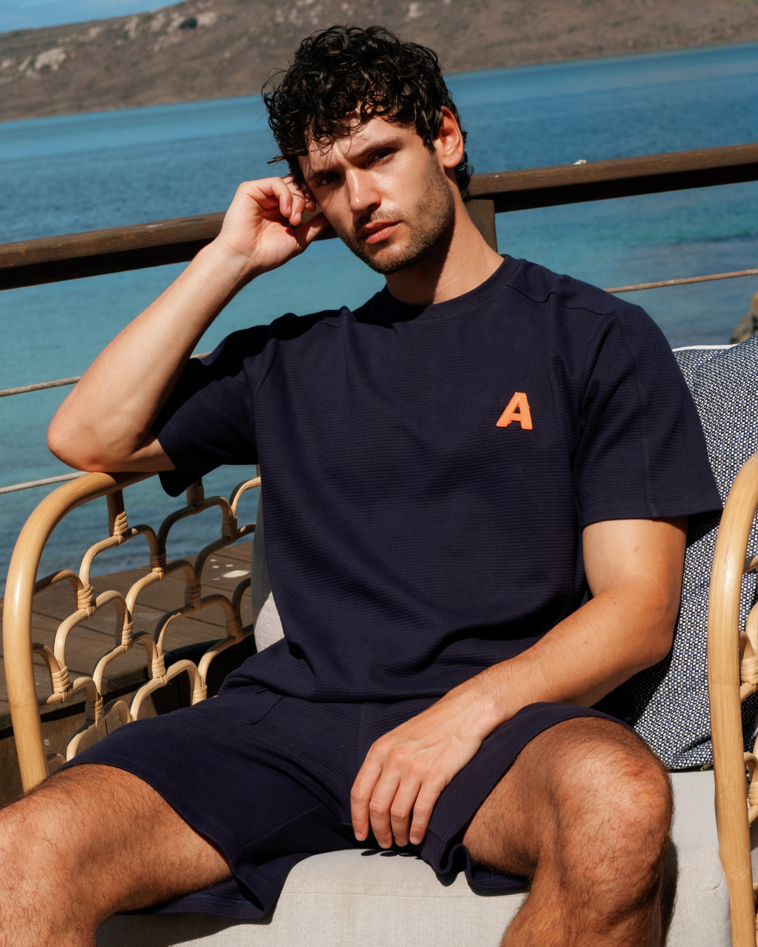 Men's Waffle Pajamas in Dark Colors