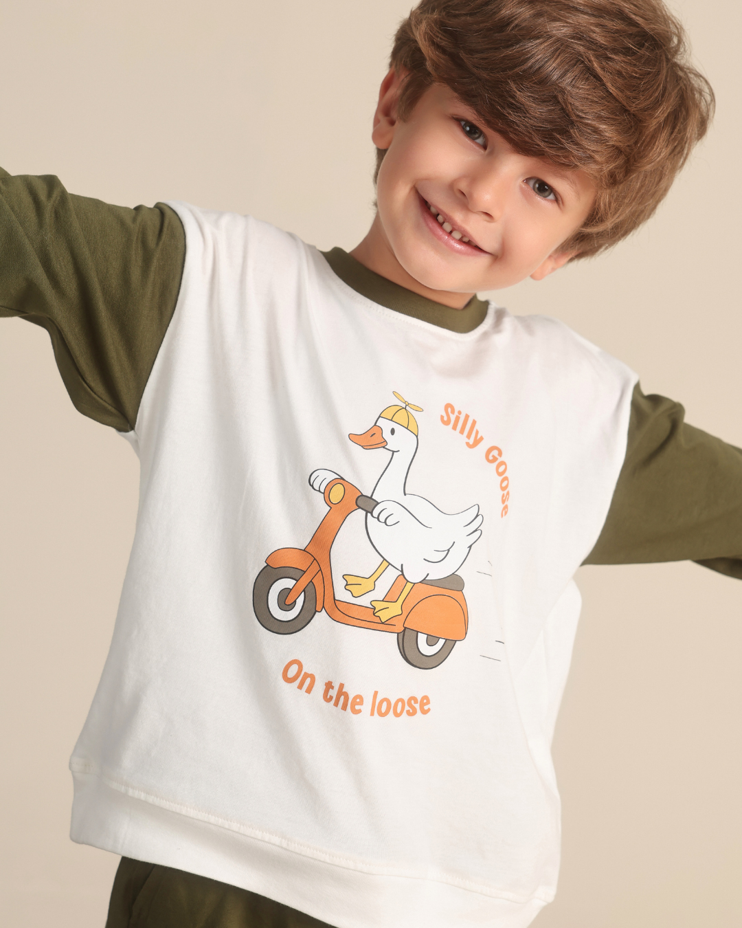 Boys pajama set silly goose on the loose