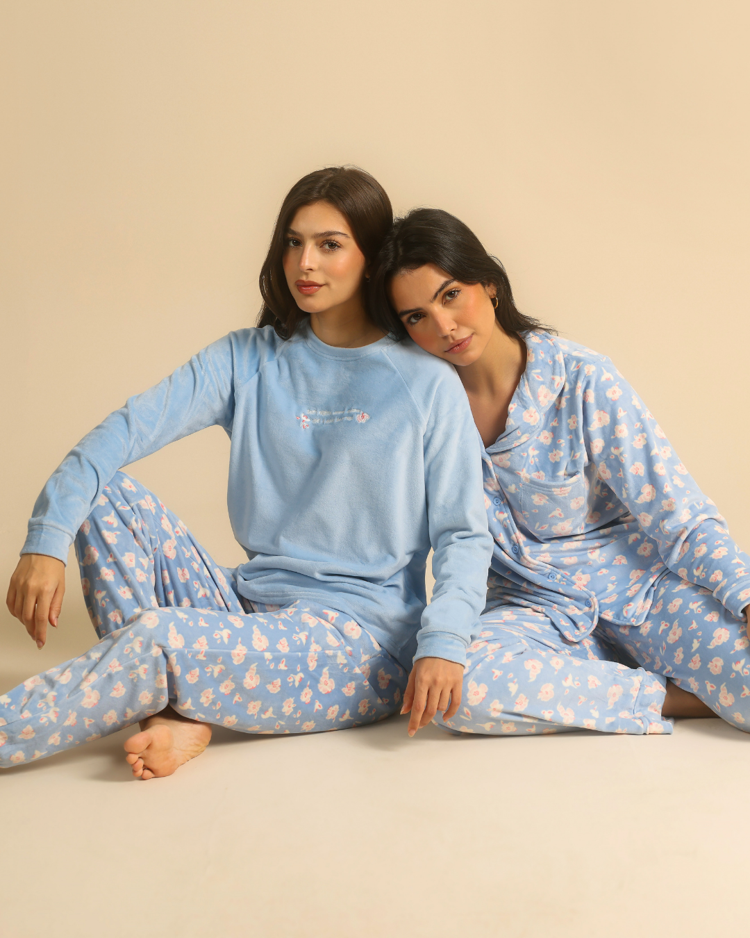 Snow Flowers Women pajama in lilac