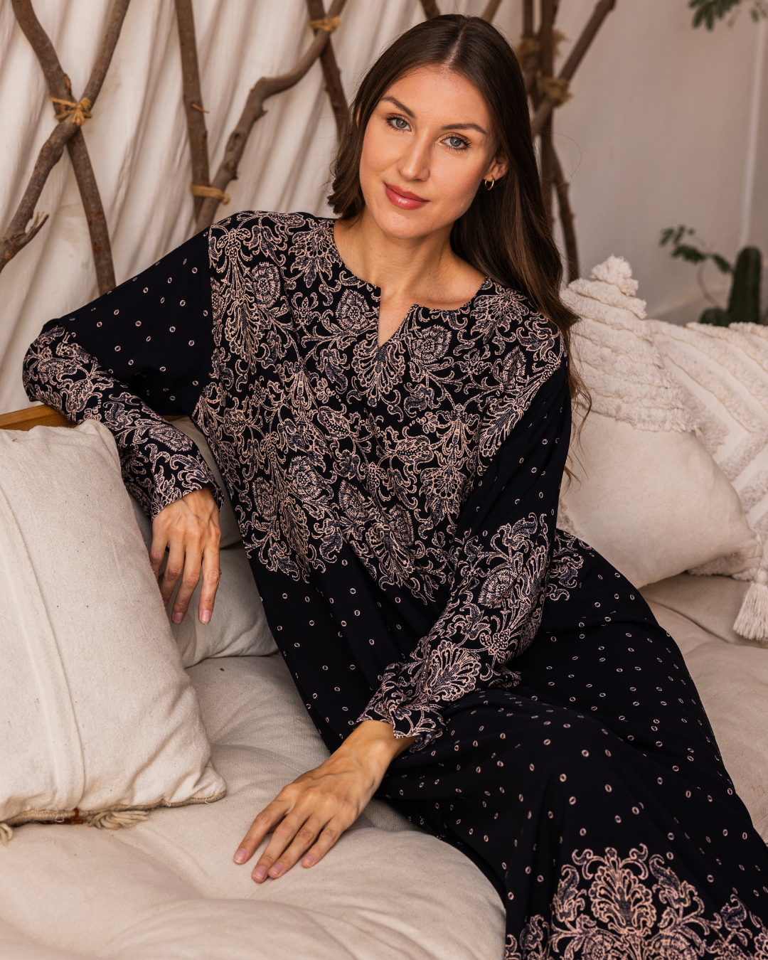 قميص فسكوز كم مشجر 64