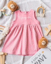 Newborn Interlock Girls dress Spring vibes and butterflies