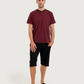 Men's half-sleeved pajamas with capri pants