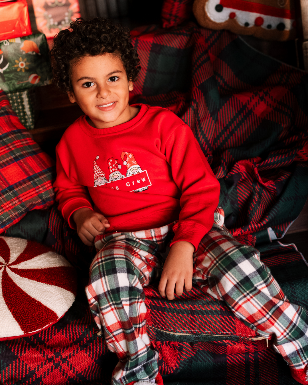 Santa Crew Mini Elf  Pajamas