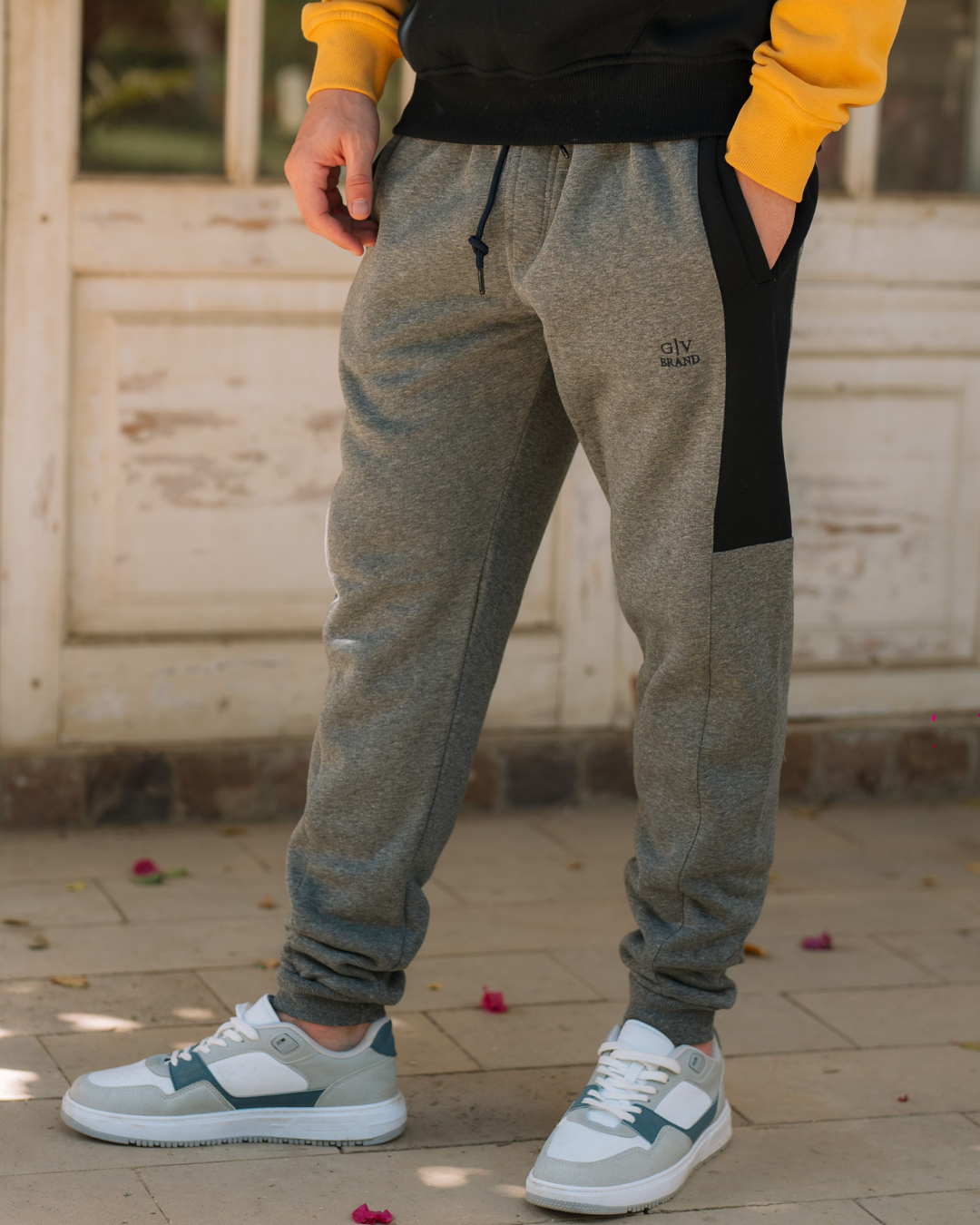 Galvani BALANCE Men's hooded pajamas with pockets and chest print