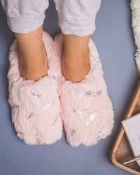 Pink Feather Women's slippers with rose feathers