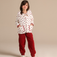 Little red rose cozy kids pajama