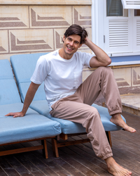 بيجاما بنطلون سمر ميلتون مع توب نص كم قطن