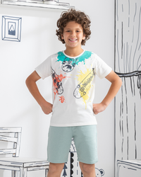 Slg boys pajamas printed t-shirt shapes