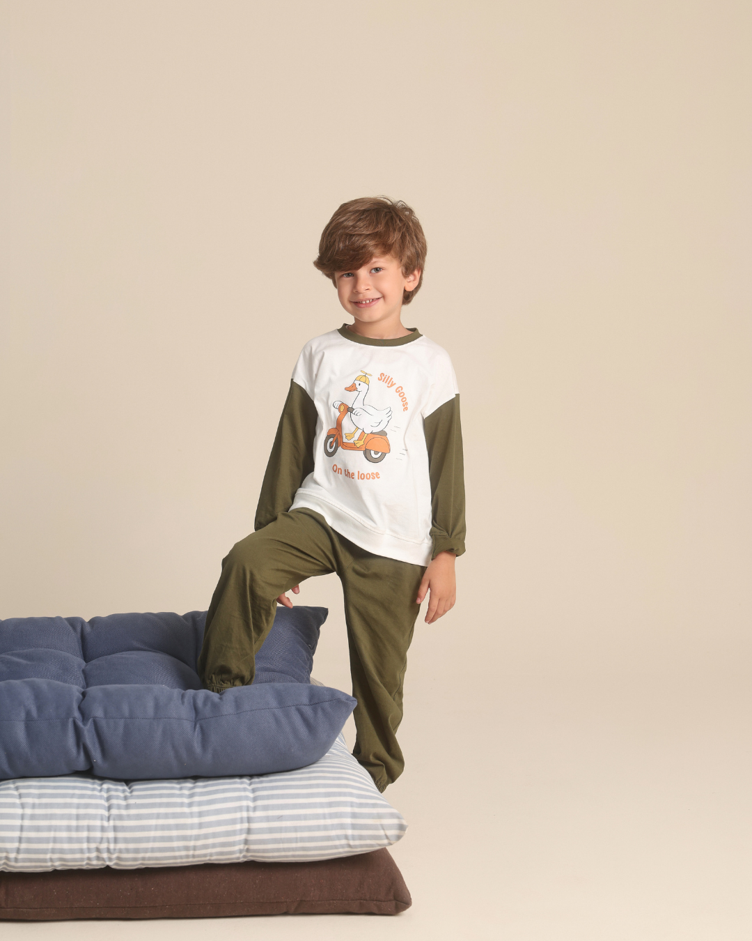 Boys pajama set silly goose on the loose