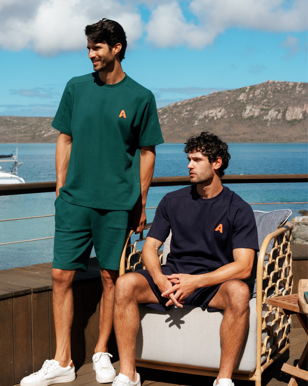 Men's Waffle Pajamas in Dark Colors