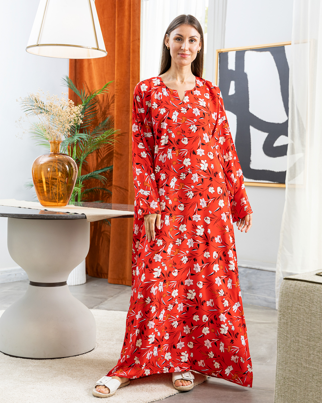 قميص فسكوز كم مشجر56