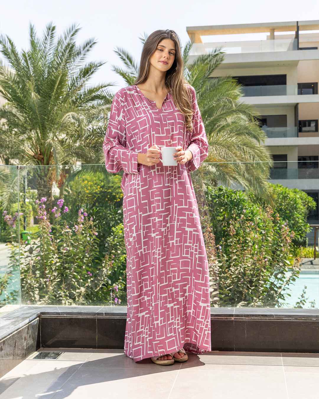 قميص فسكوز كم مشجر 58