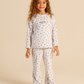 Girls' pajamas with a heart print