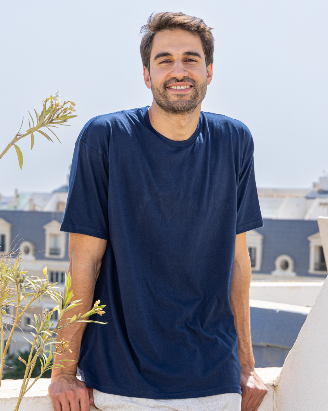 تي شيرت نص كم ساده راوند