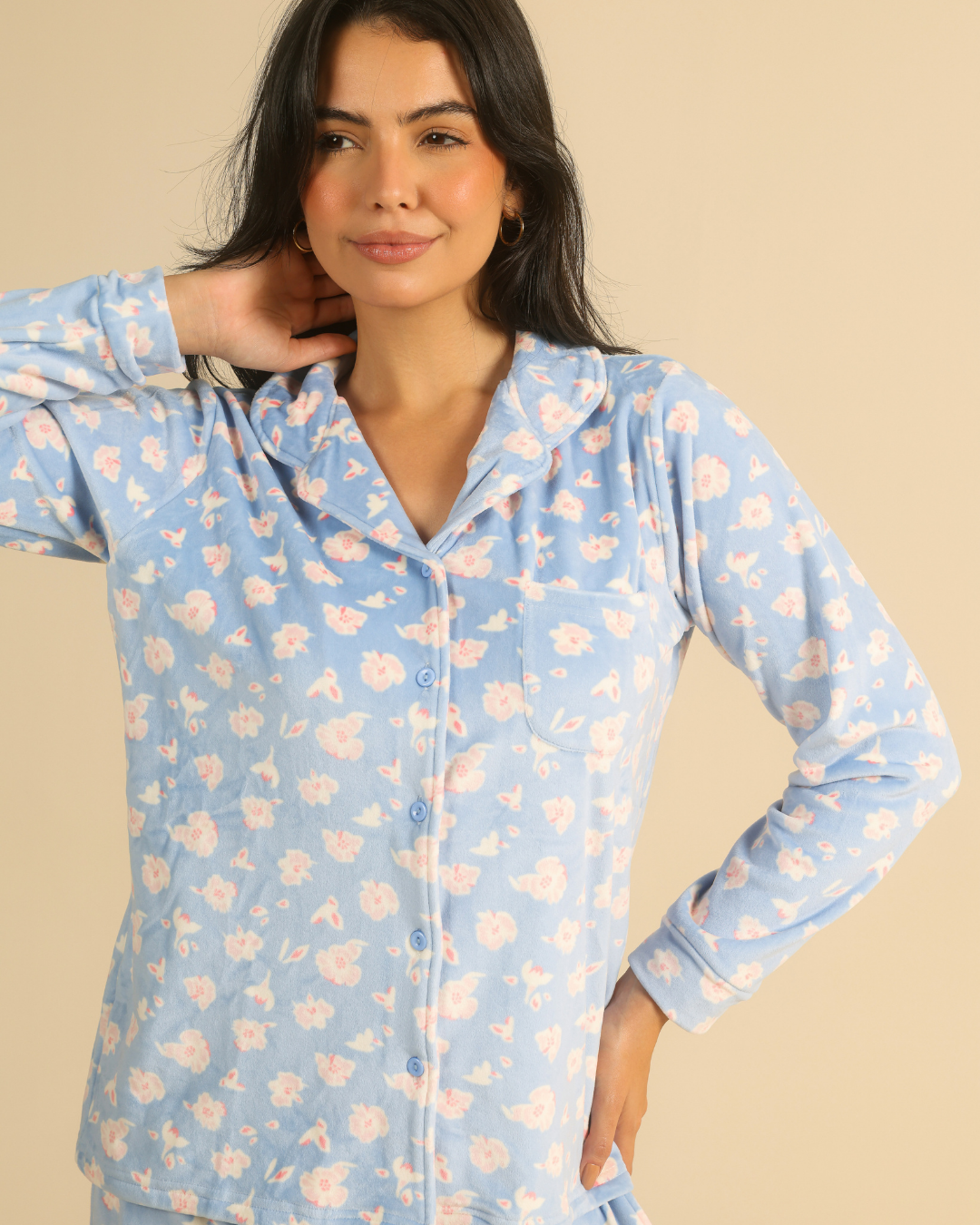Snow Flowers Women Classic pajama in lilac