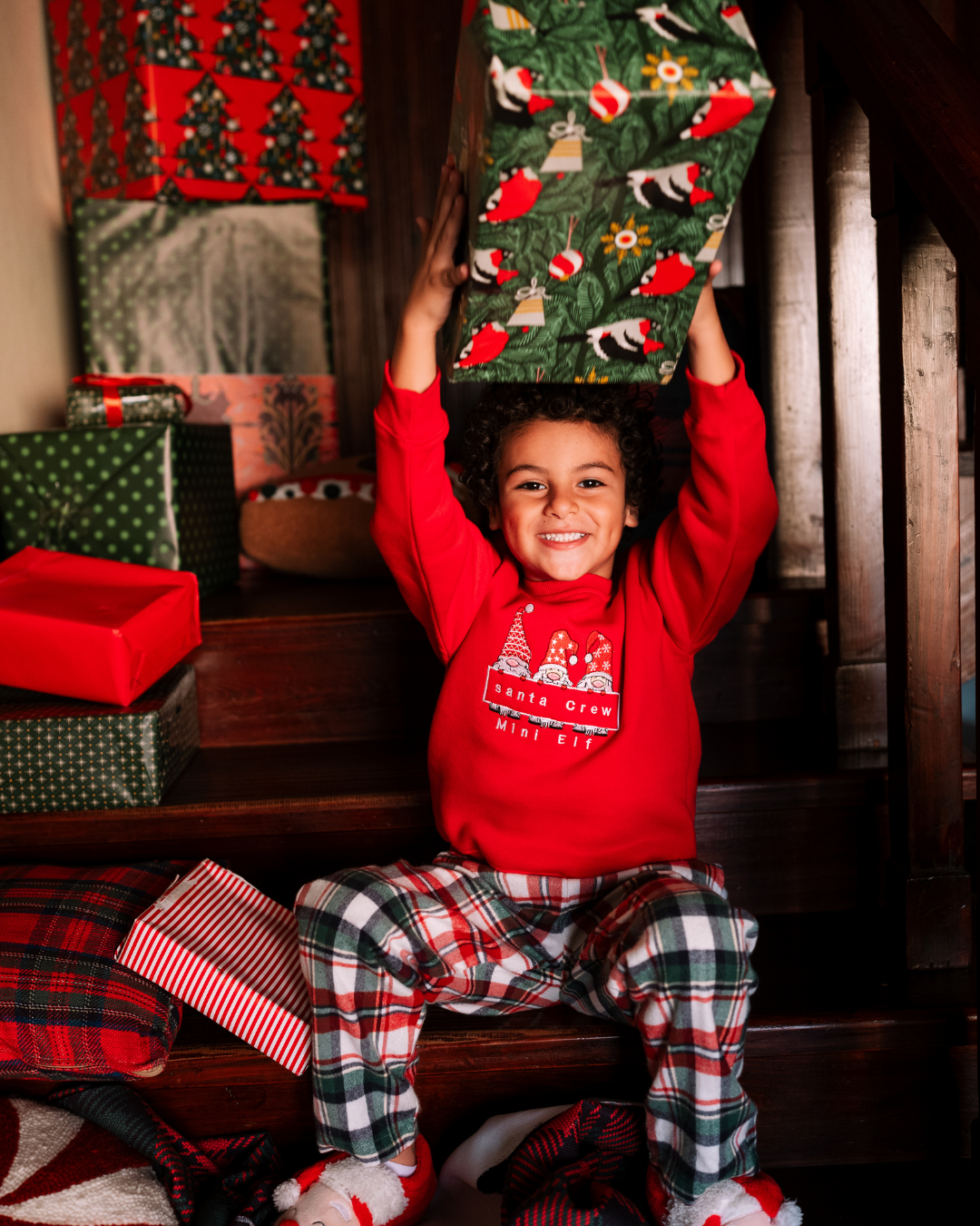 Santa Crew Mini Elf  Pajamas