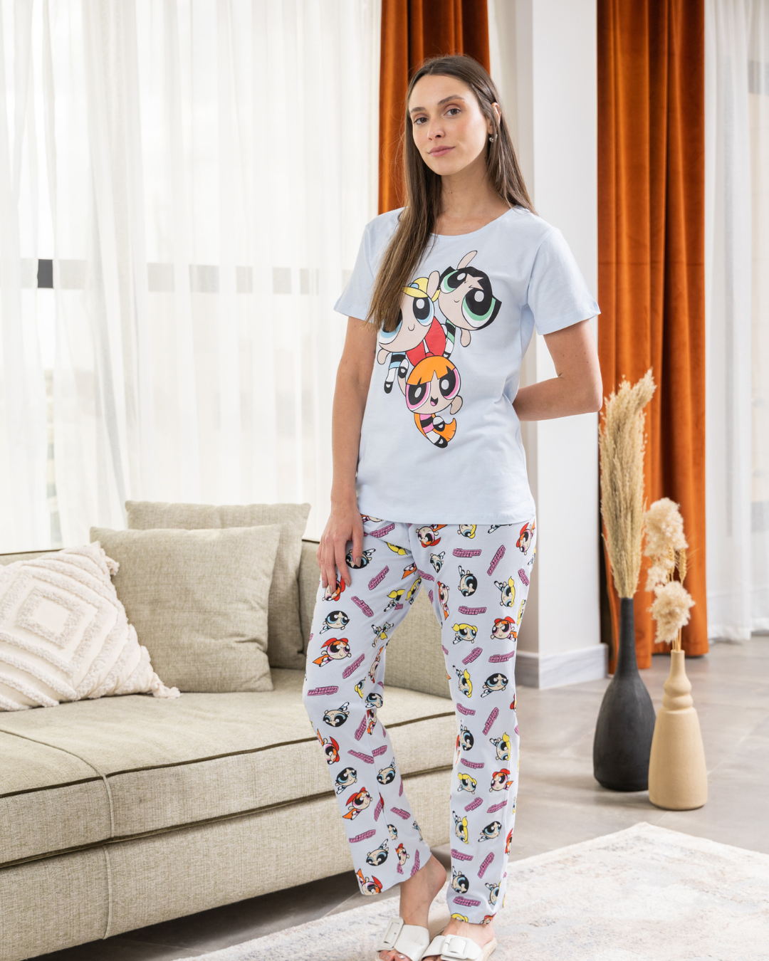 Power Puff women's pajama half pants