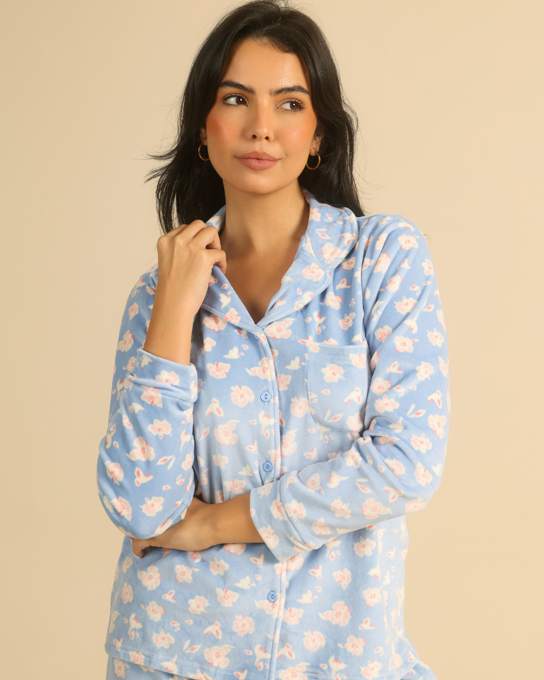 Snow Flowers Women Classic pajama in lilac