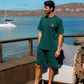 Men's Waffle Pajamas in Dark Colors