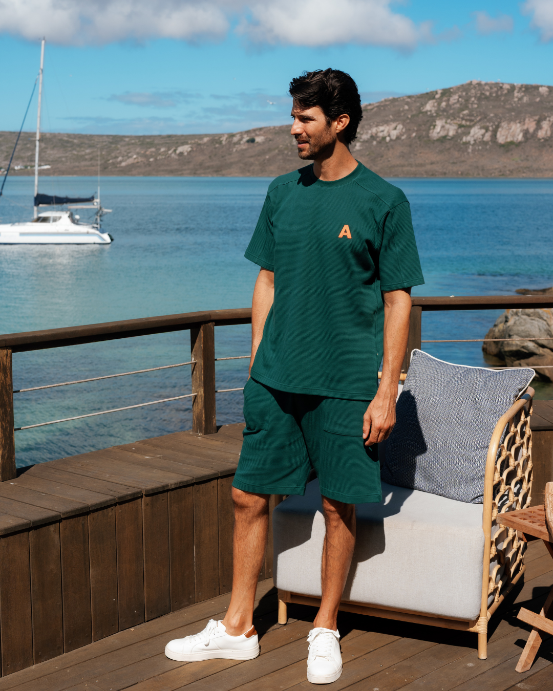 Men's Waffle Pajamas in Dark Colors