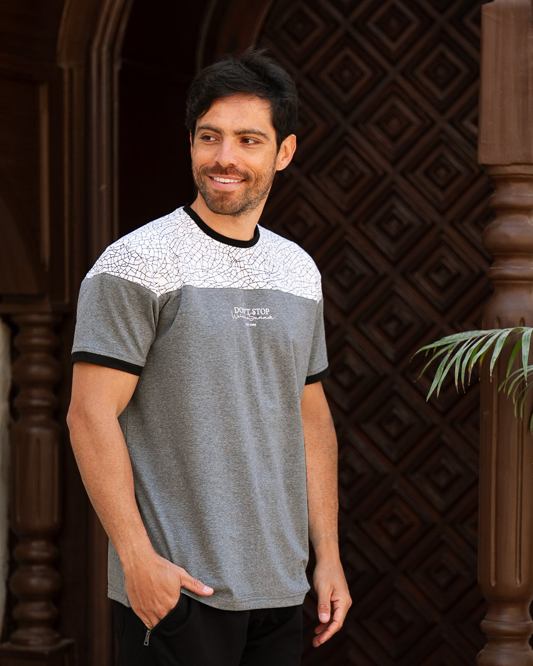 Don't stop بيجاما رجالي نص كم و بنطلون