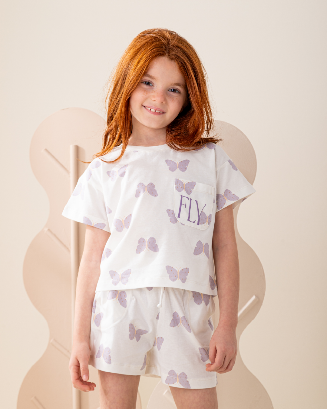 بيجاما  شورت  قطن فراشات