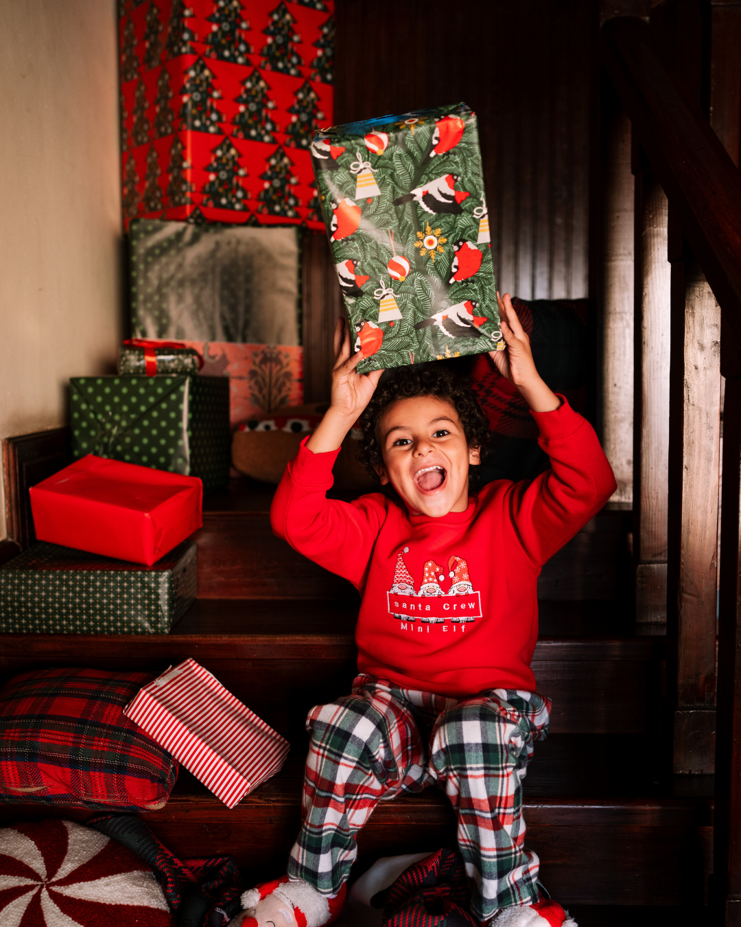 Santa Crew Mini Elf  Pajamas