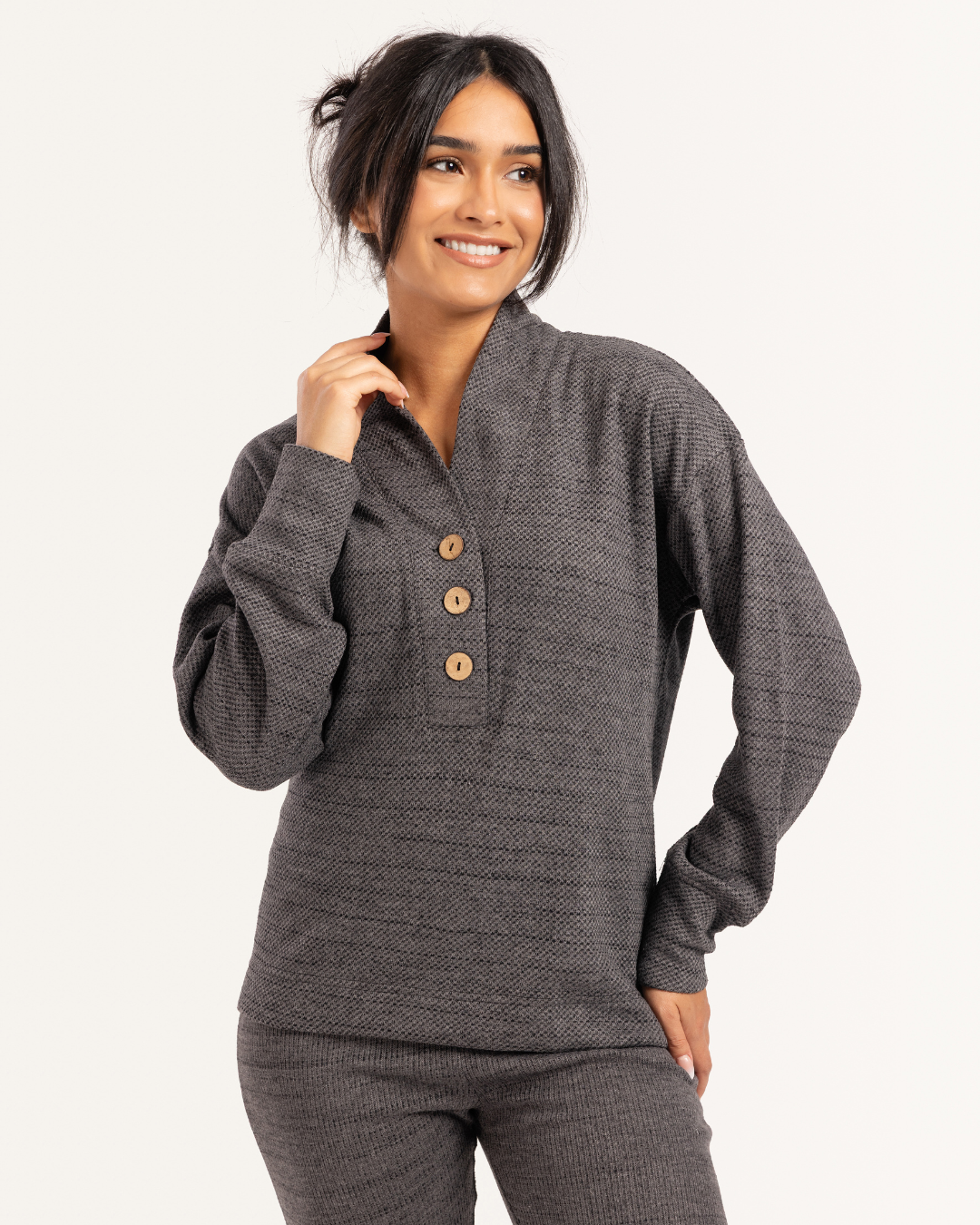 طقم جاكارد خروج بجيب و زراير