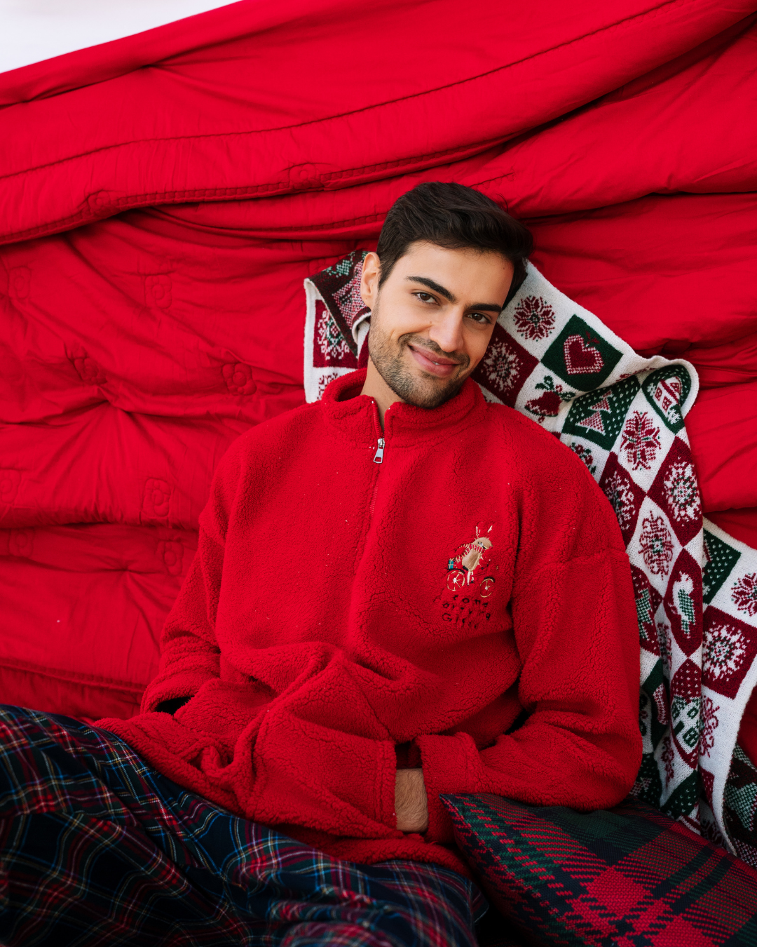 بيجاما رقبة عالية أجواء الكريسماس