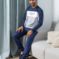 STAY CALM Men's pajamas, chest pieces + embroidery sleeves