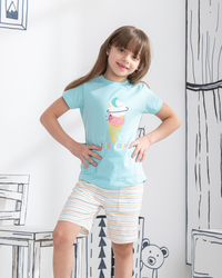 The inside scoop Girls' half-sleeved pajamas and cotton shorts