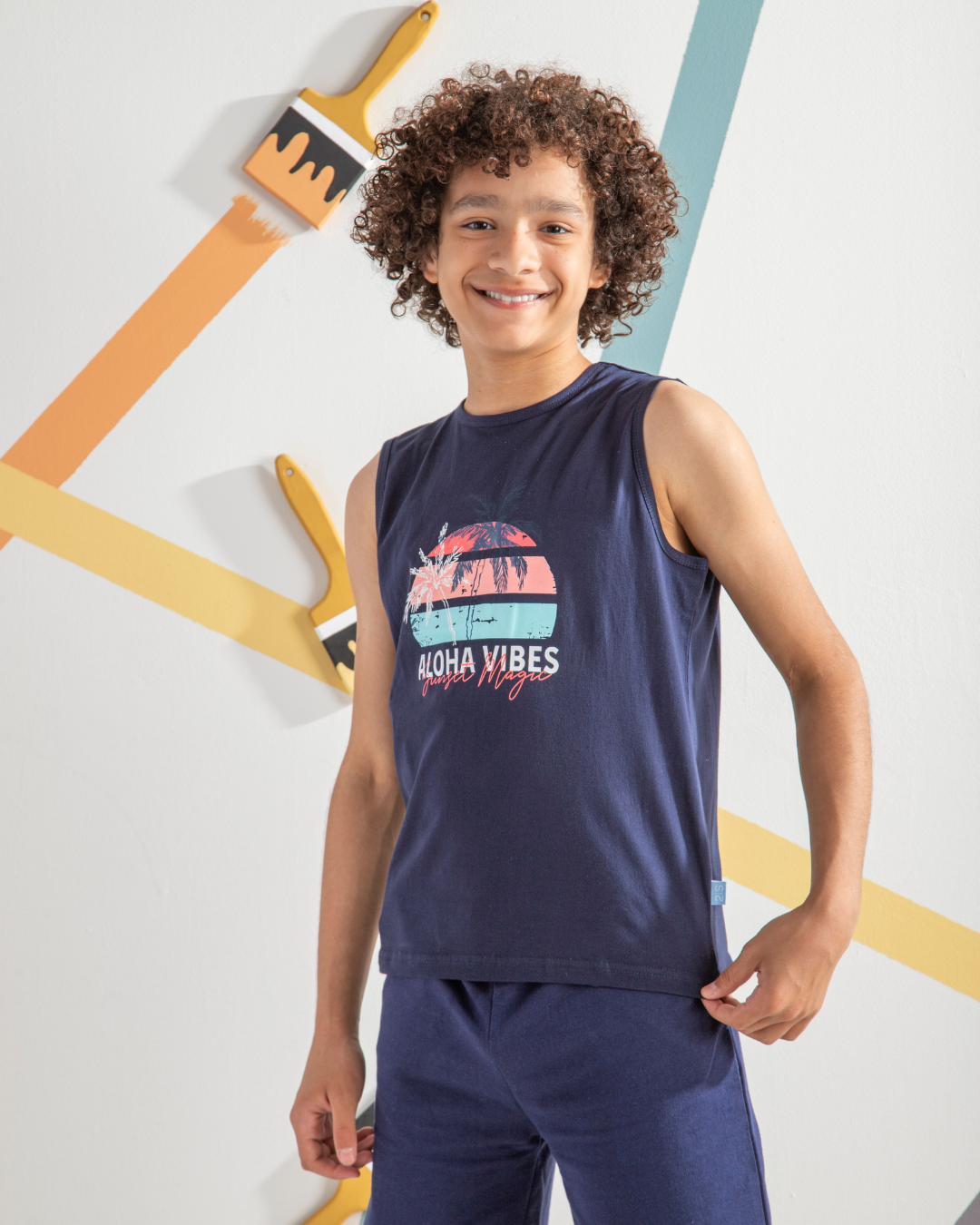 Aloha Vibes تيشرت اولادي كت قطن 100%