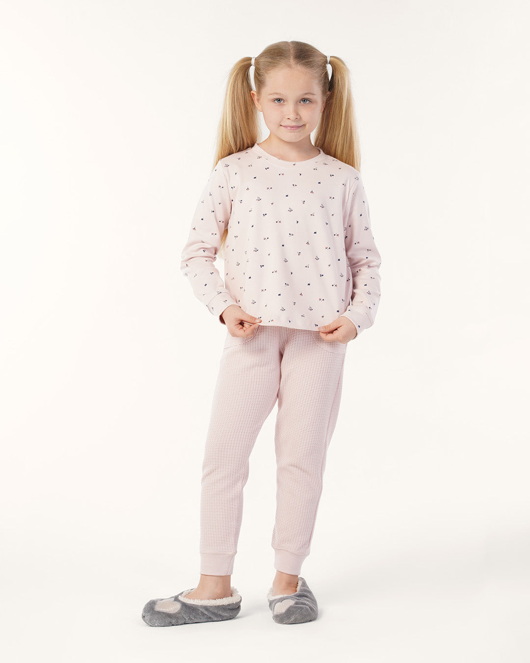 بيجاما بنطلون جاكارد و توب كُم طويل