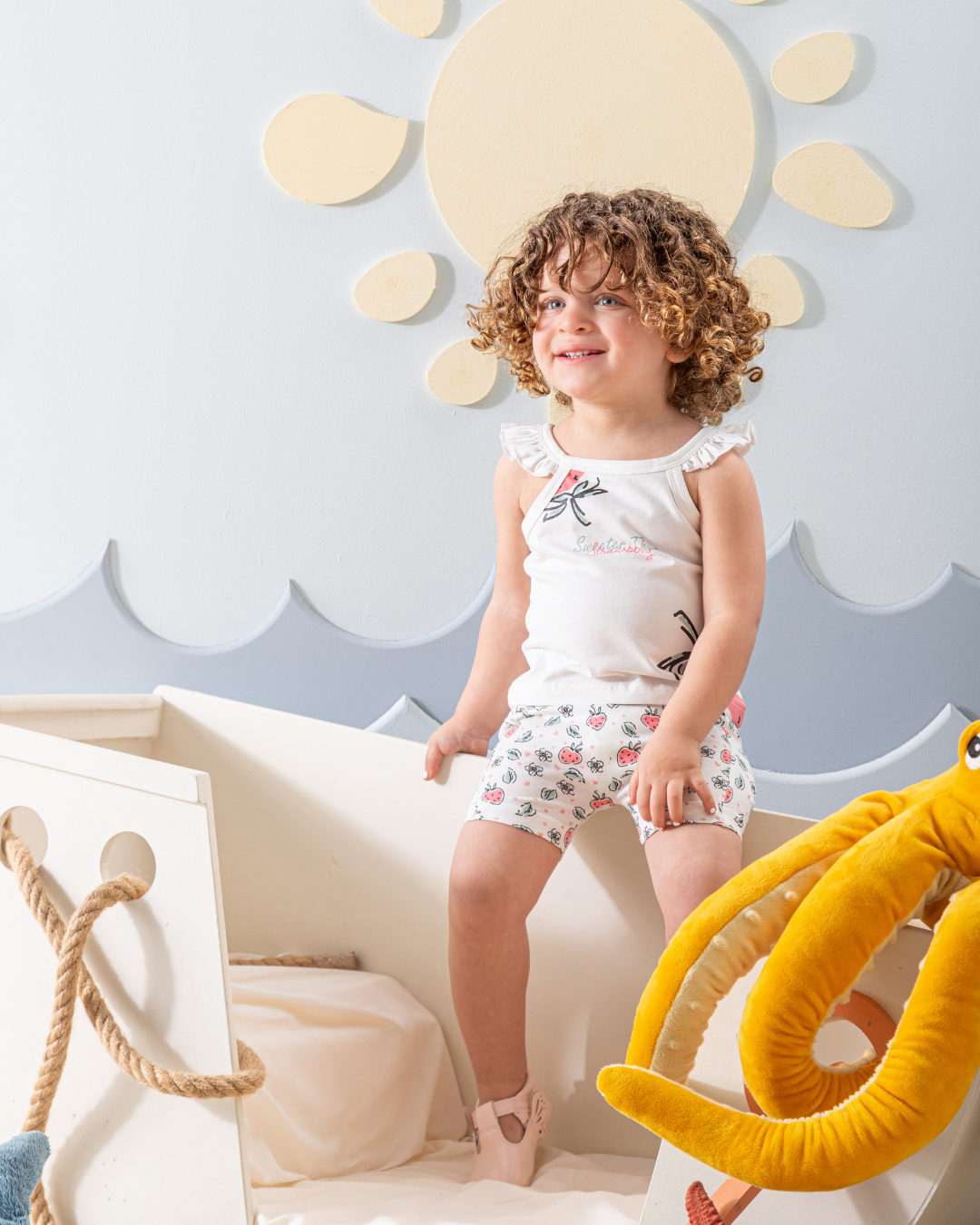 بيجاما حمالات و شورت قطن طباعه فراوله